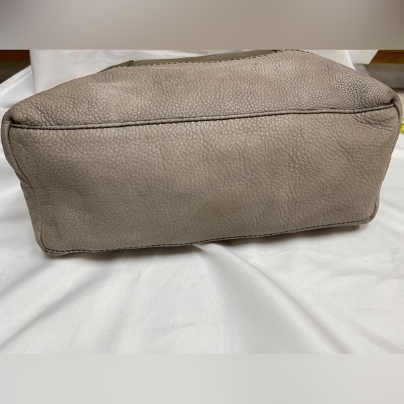 Fossil Tote Large Bag Purse Handbag Pebbled Two-Tone Brown Leather - Picture 9 of 17